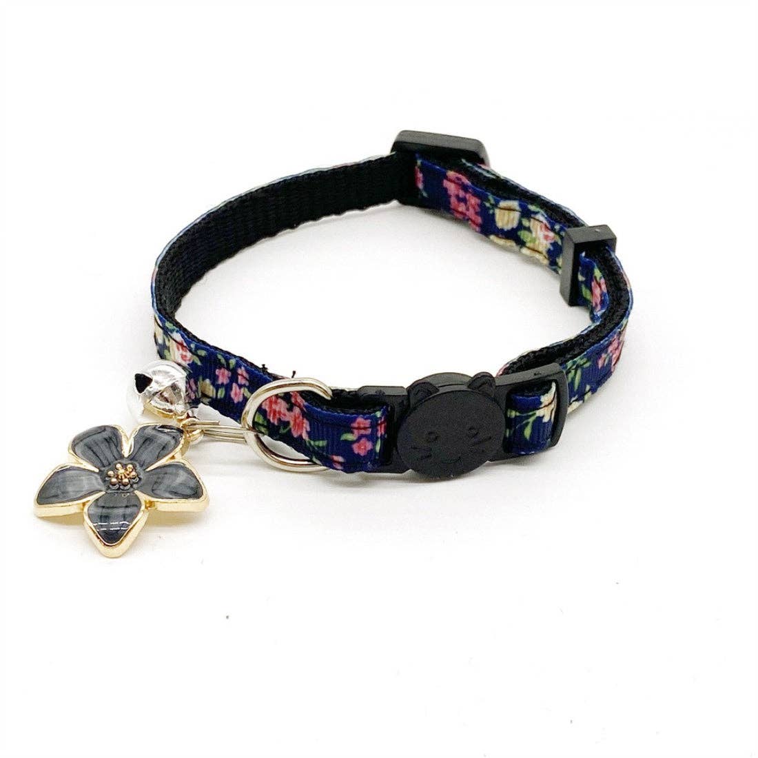 Mokka - Floral Bell Charm Cat Collar