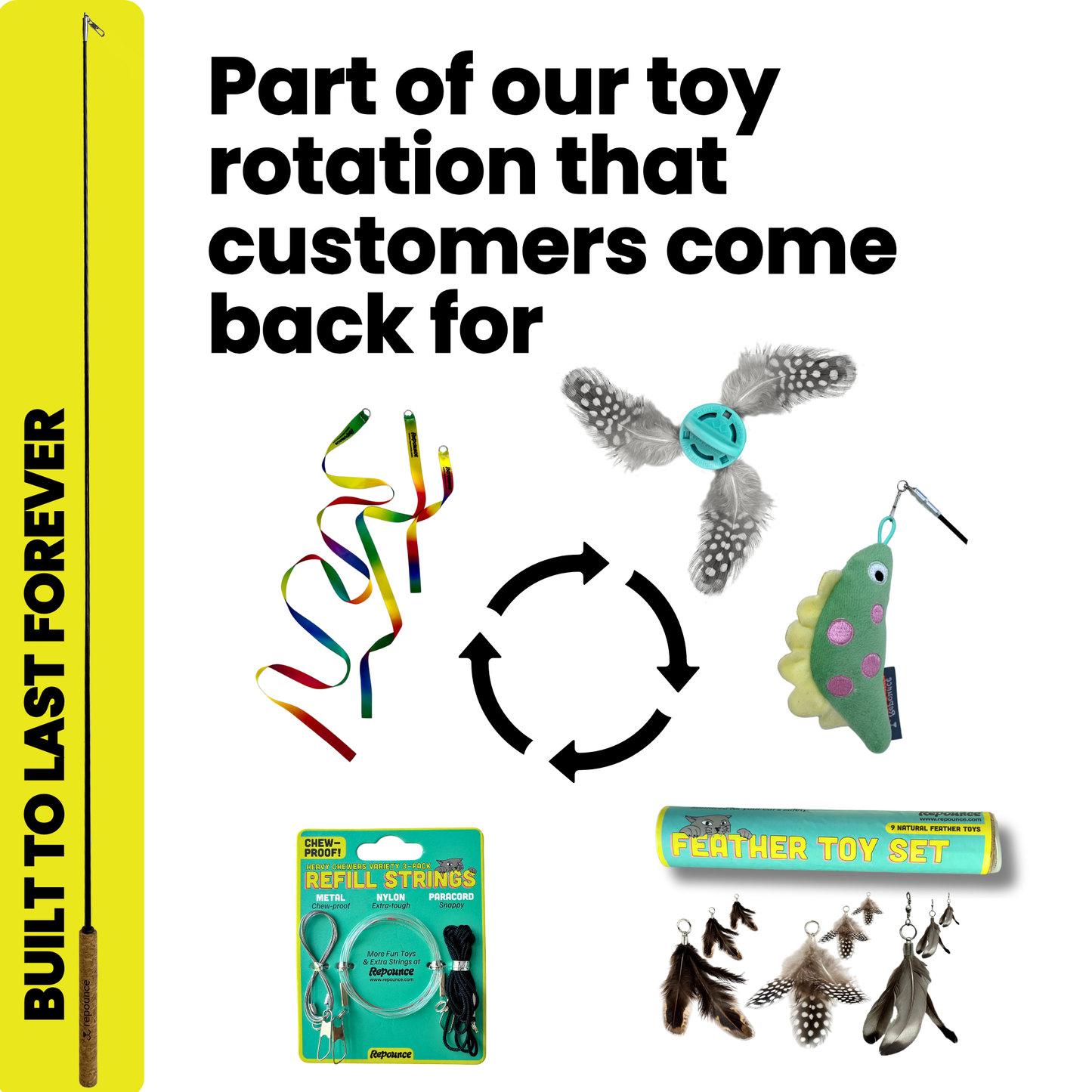 Repounce Feather Toy Attachment Set (9-Piece)