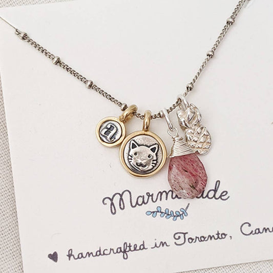 Marmalade Cat face charm