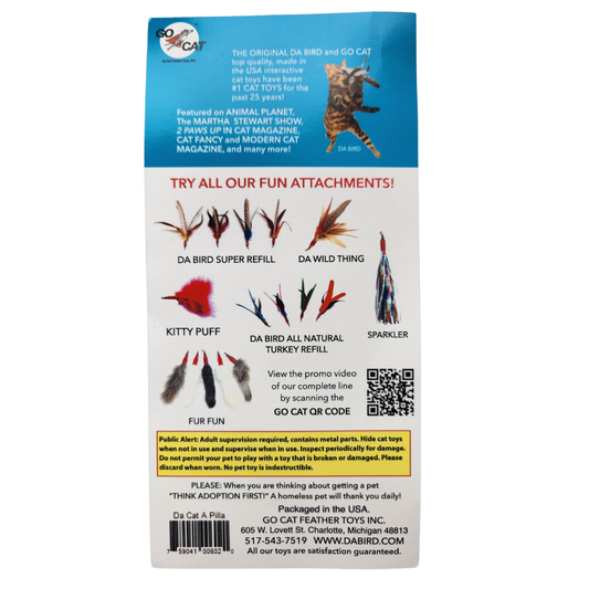 Go Cat Cat-A-Pila Wand Attachment — Interactive Cat Toy