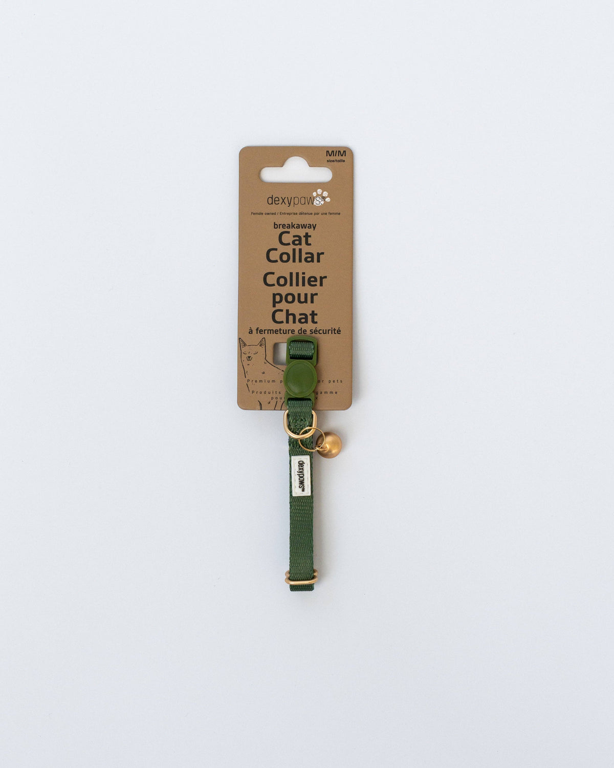 Dexypaws Army Green Breakaway Cat Collar