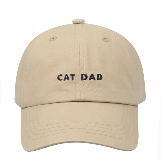 Embroidered Cat Dad Baseball Cap