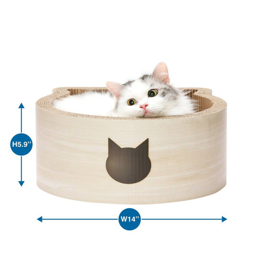Cat-Headed Scratcher Bed (Birch)