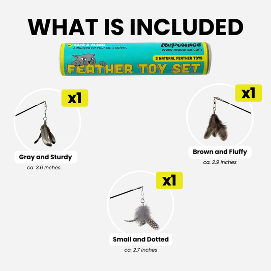 Repounce Feather Toy Attachment Set (3-Piece)