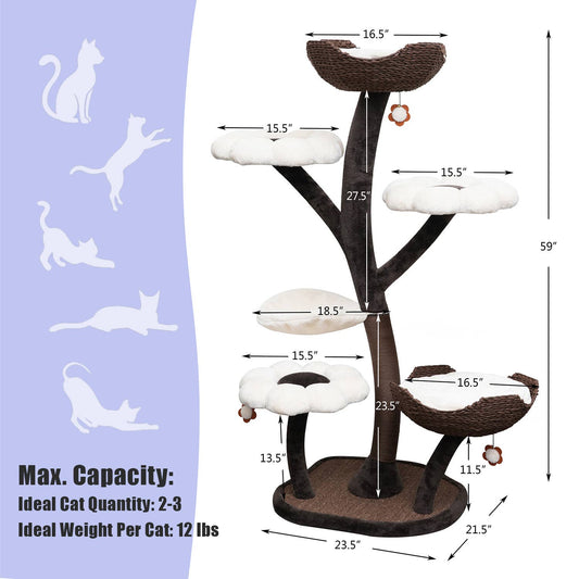 Catry Blossom 6 Level Cat Tree 59"