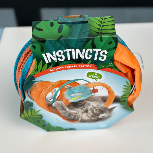 Smarty Cat Activity Tunnel Fringe & Feather Teaser
