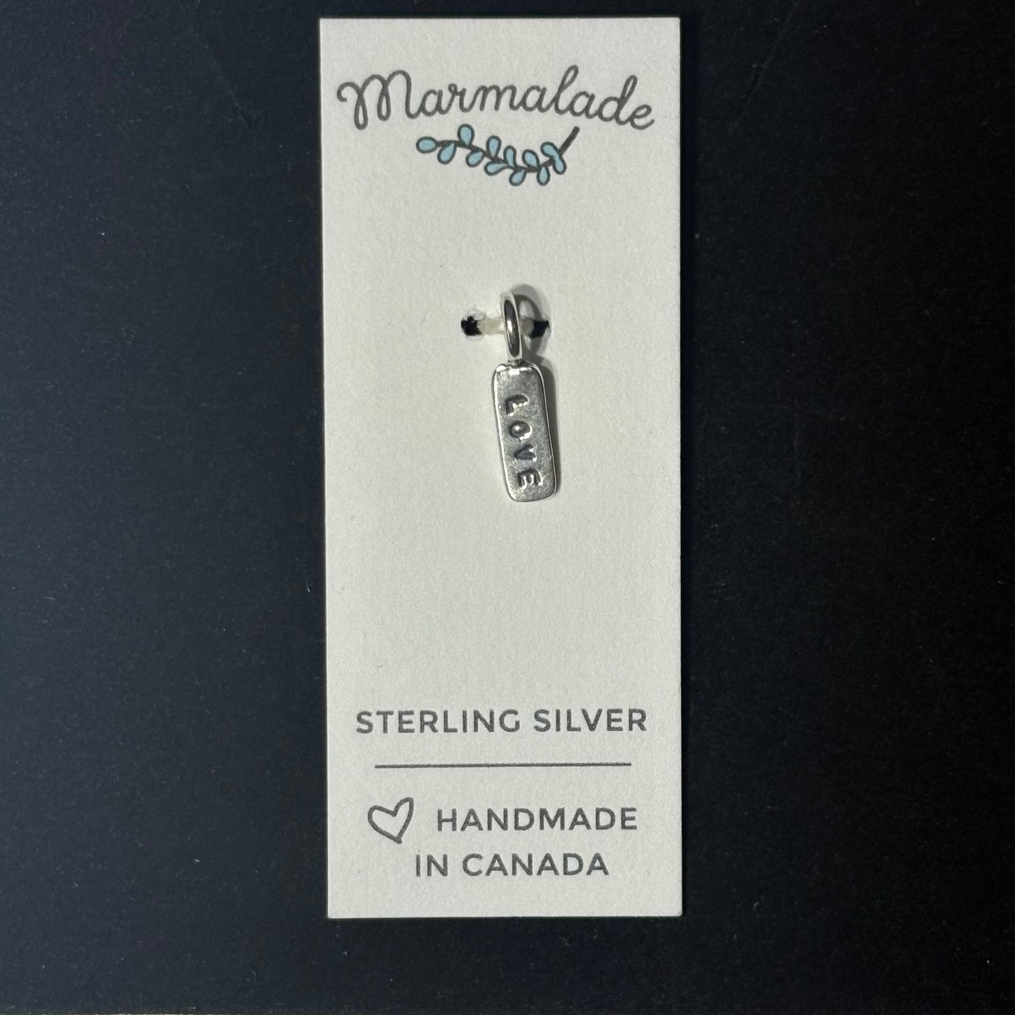 Hand Stamped Teeny Silver Word Bars