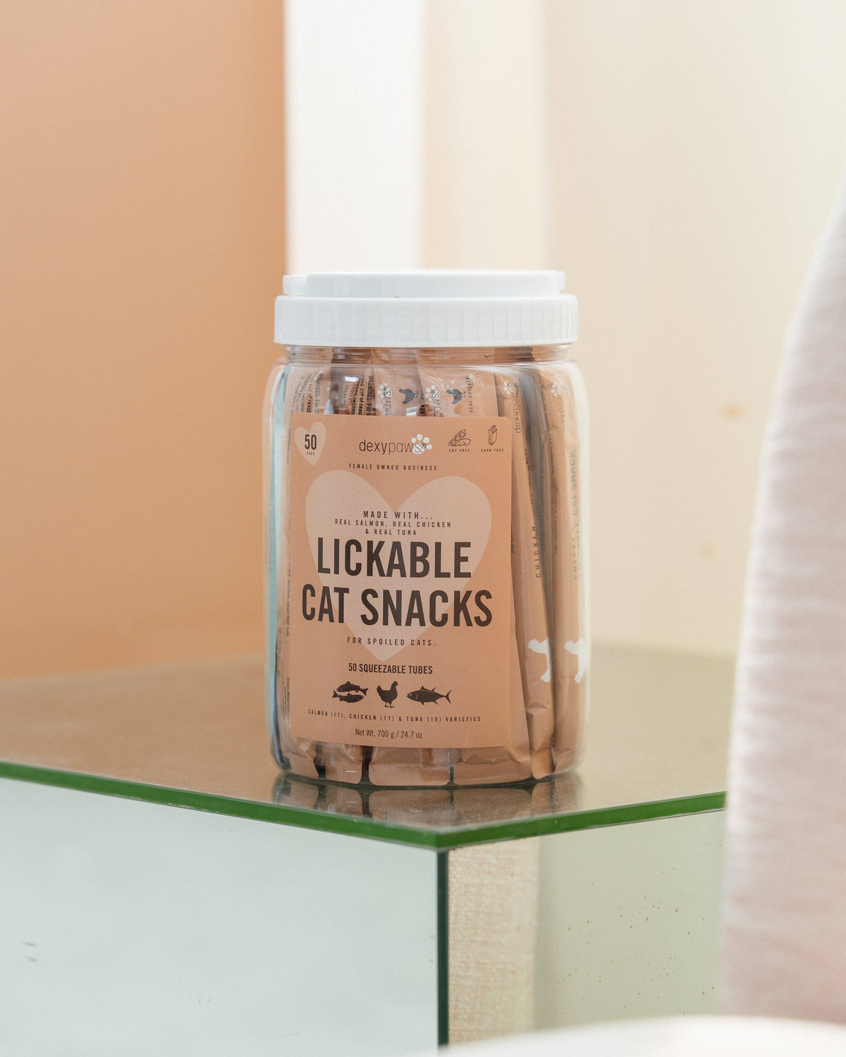50pk Cat Lickable Treats - Canister