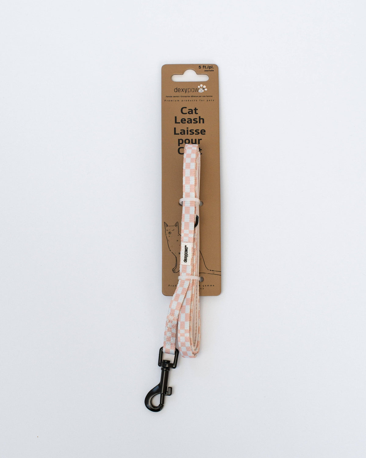 Dexypaws Checkered Heart Print Cat Leash
