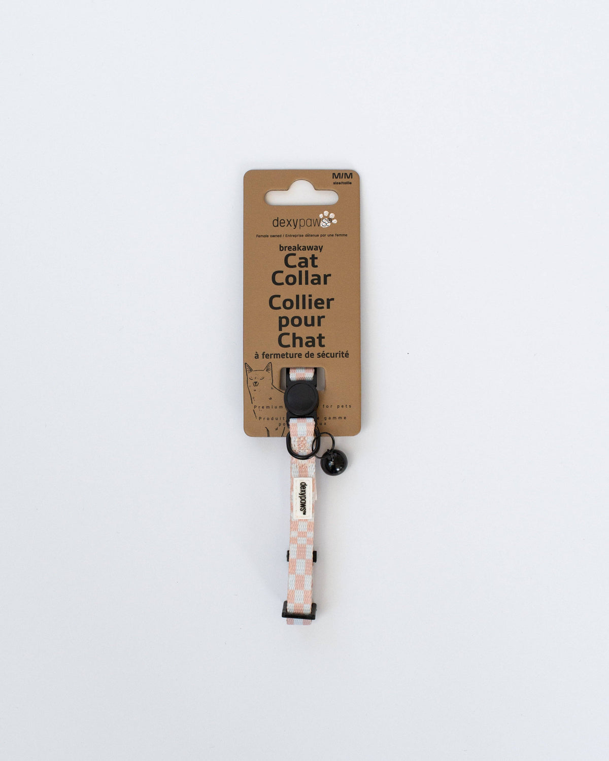 Dexypaws Checkered Heart Breakaway Cat Collar