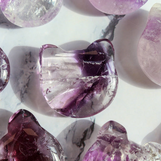 Amethyst Kitty Face, Crystal Cat