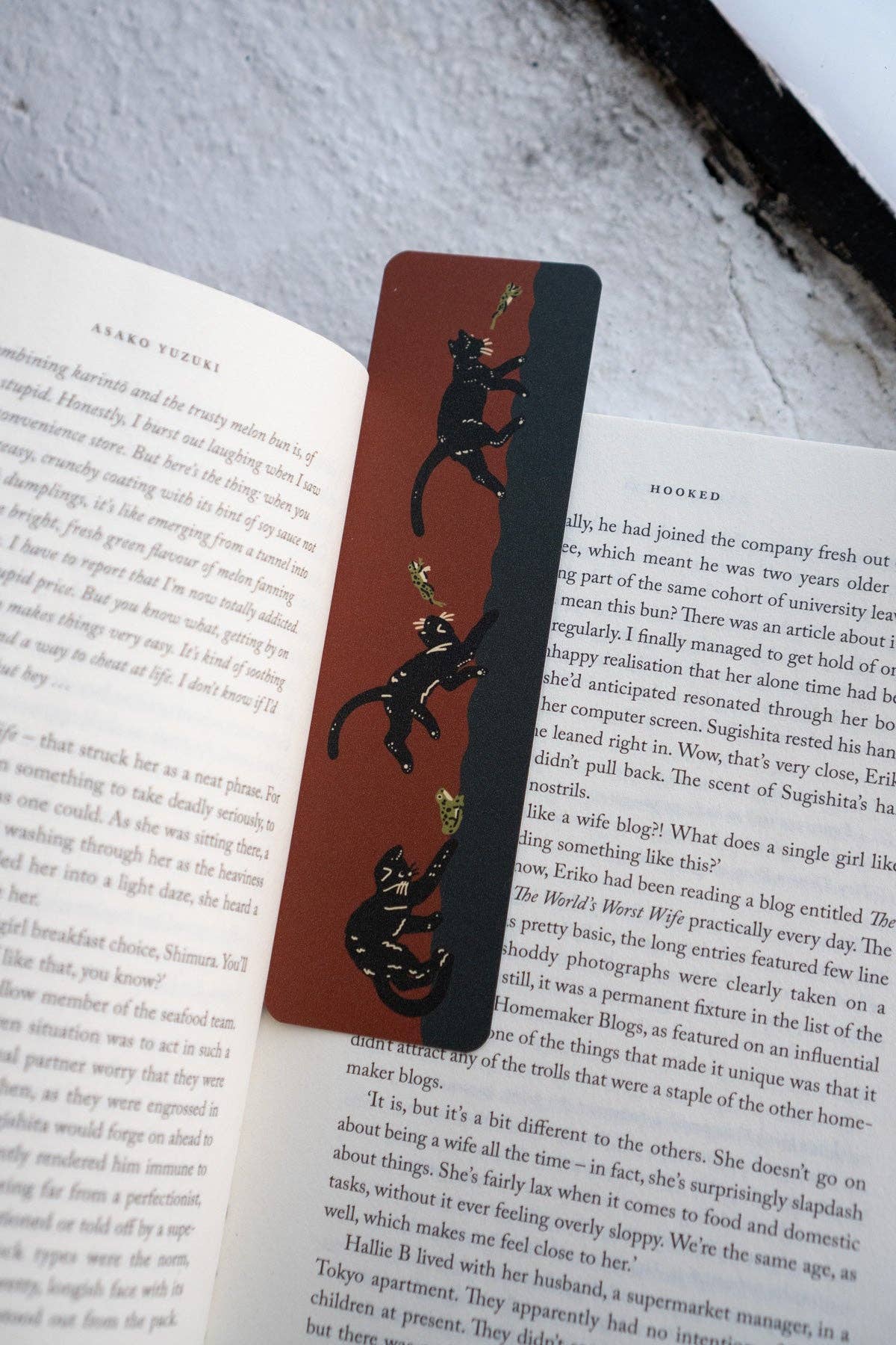 Frenemies (Cat & Frog) Bookmark | Double Sided Bookmark