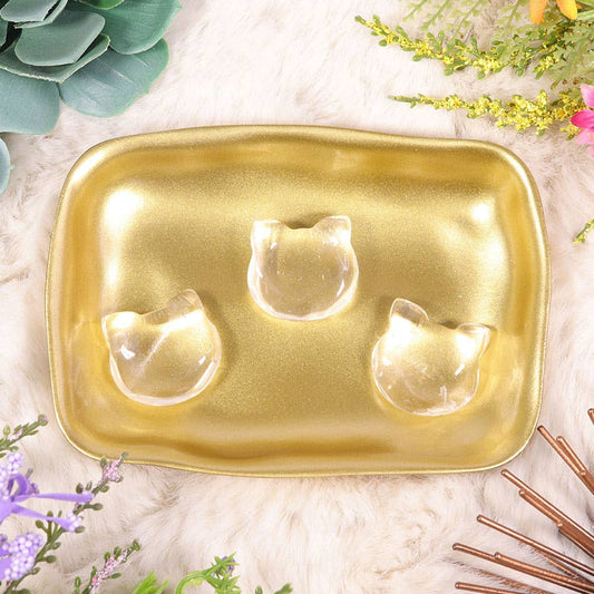 Clear Quartz Kitty Face, Crystal Cat