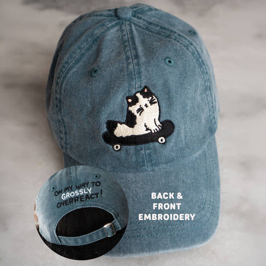Overreact Front & Back Embroidered Dad Cap