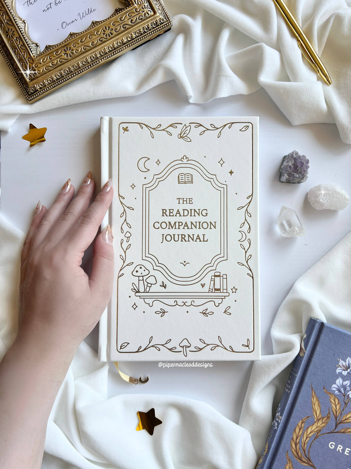 Reading Companion Journal |Vegan Leather & Gold Foil