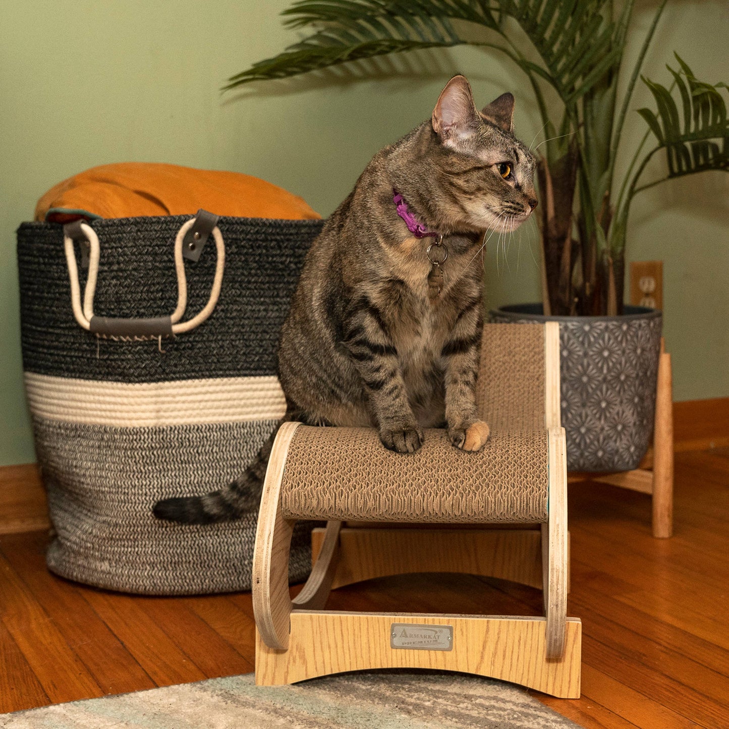 Rocking Chair with Detachable Scratcher