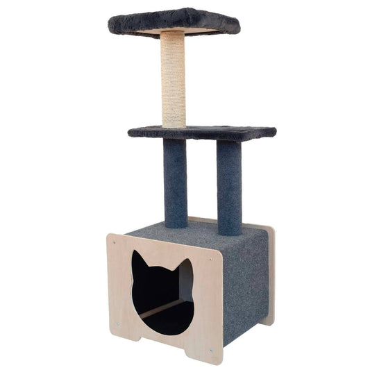 Noba Hut Hideout Deluxe 3-Level Cat Tree
