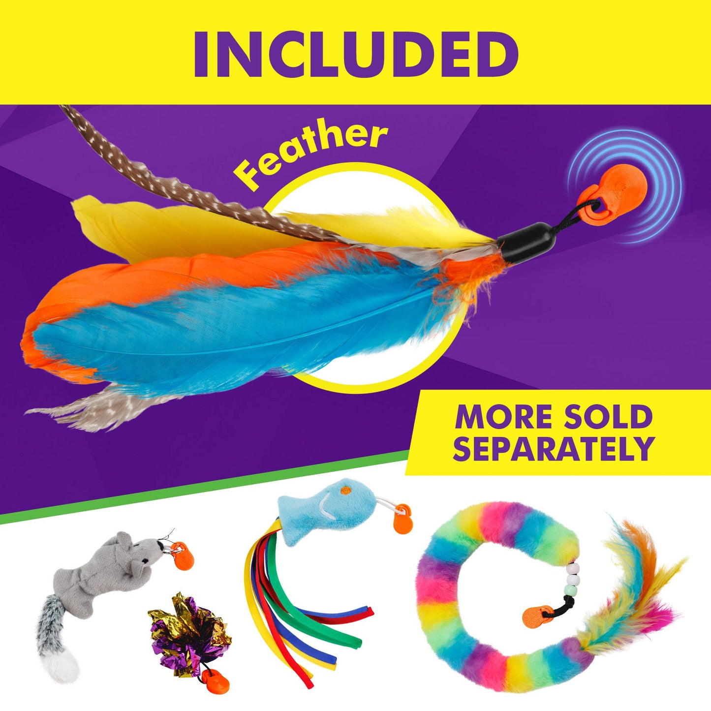 Cat Amazing SNATCH – Magnetic Wand Toy – Really Catch!
