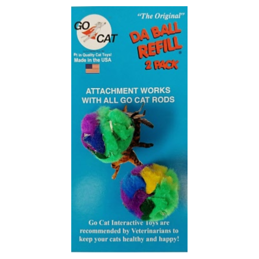 Go Cat Da Ball Crinkle Cat Toy Refill — 2 Pack