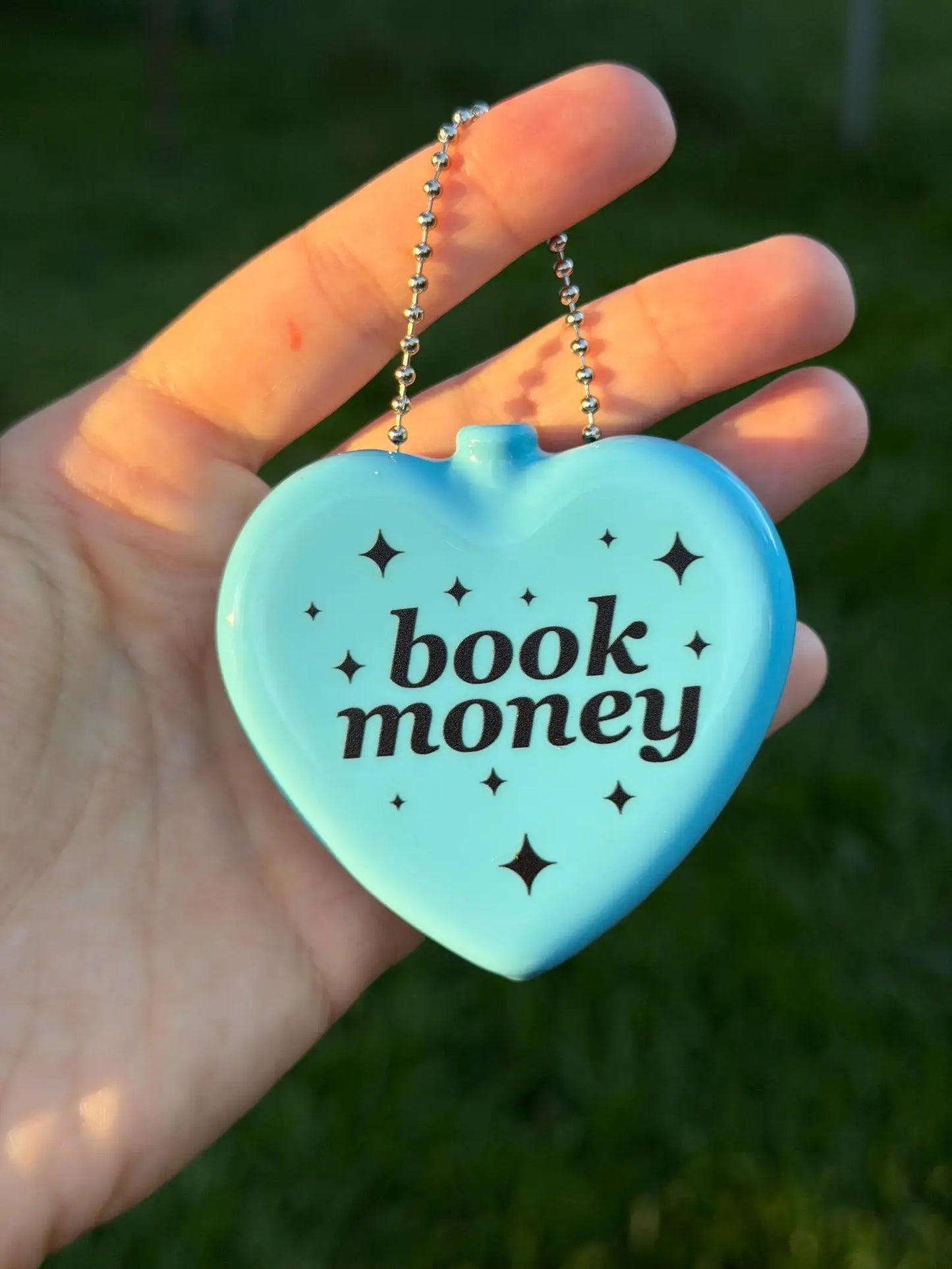 Rubber Heart Coin Purse Light Blue - Book Money