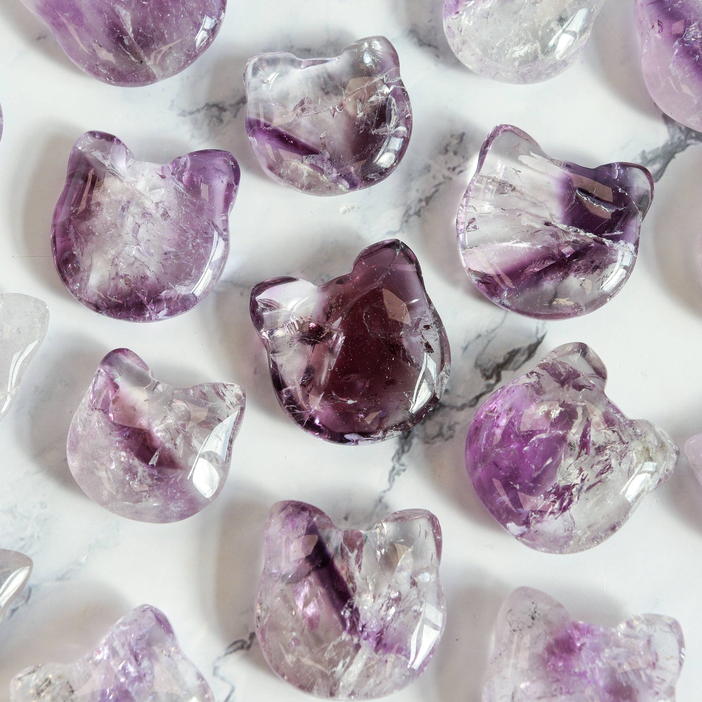 Amethyst Kitty Face, Crystal Cat