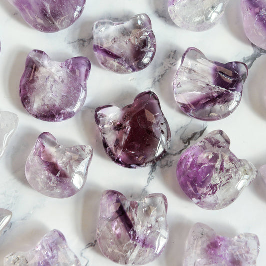 Amethyst Kitty Face, Crystal Cat