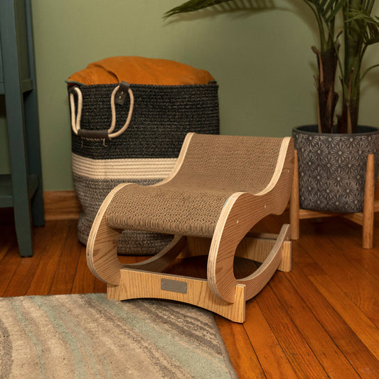 Rocking Chair with Detachable Scratcher