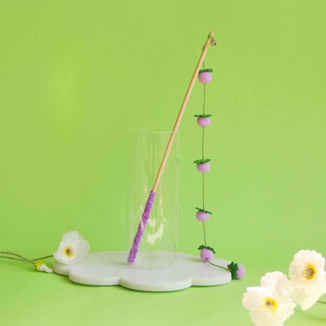 Moo - Hanging Pom Wand Interactive Cat Toy