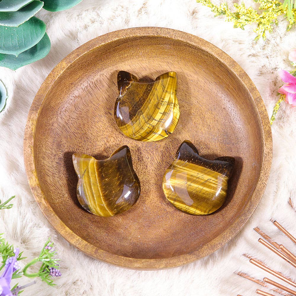 Tigers Eye Kitty Face, Crystal Cat