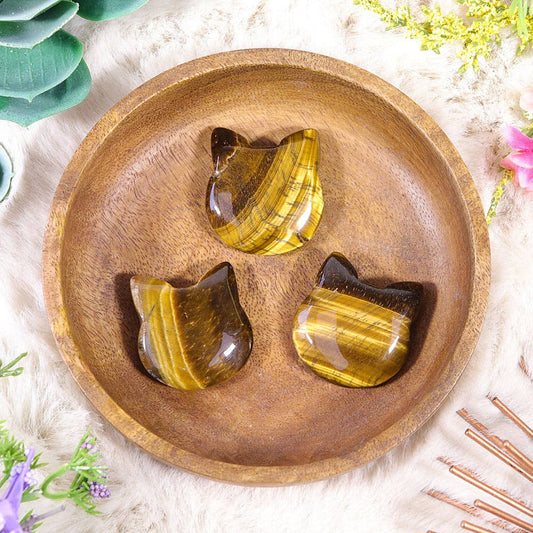 Tigers Eye Kitty Face, Crystal Cat