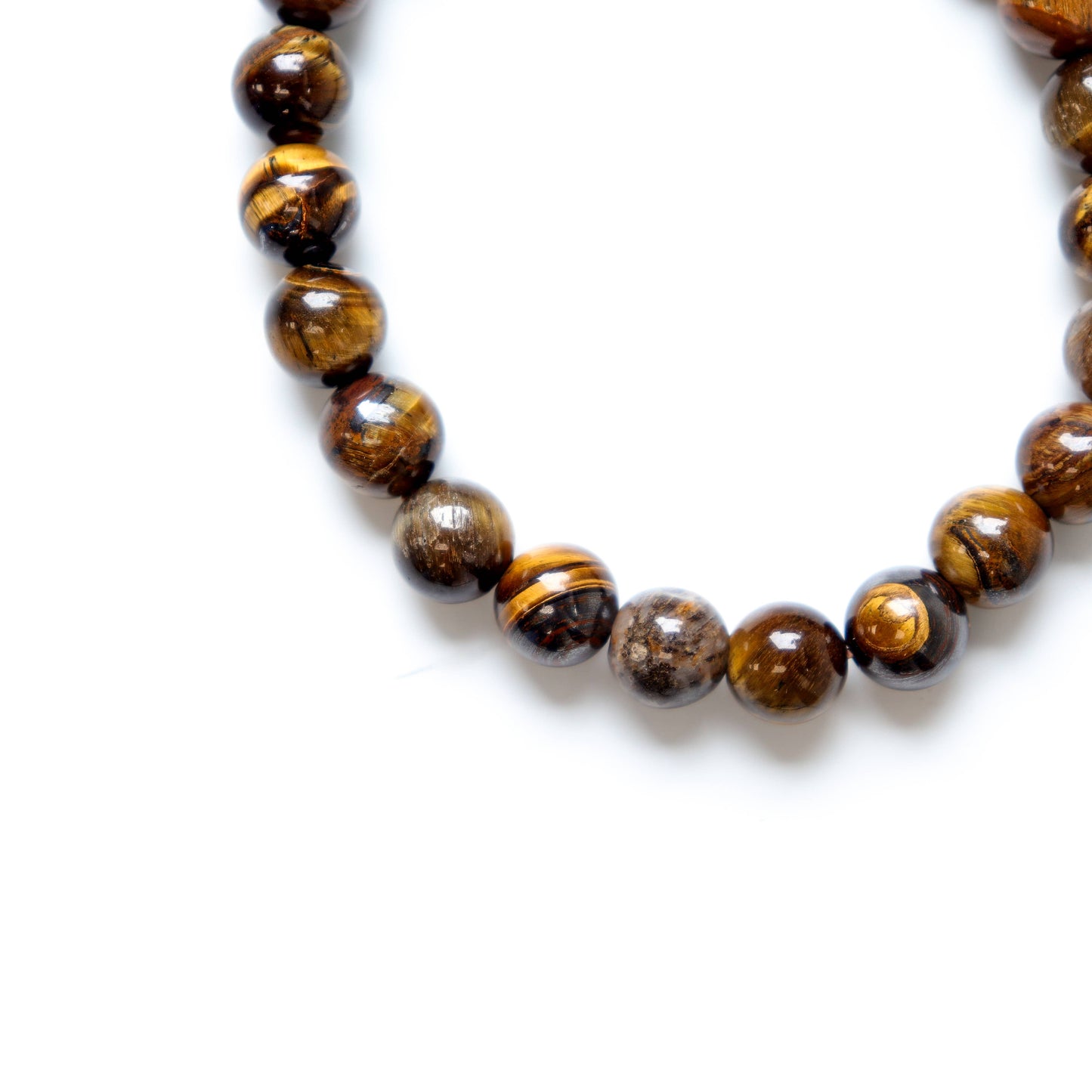 Golden Tiger's Eye Round Beaded Bracelet