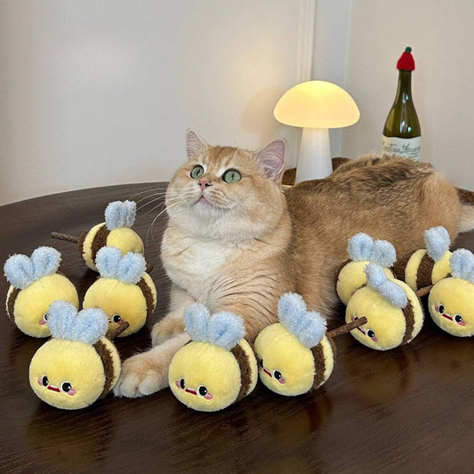 Moo - Plush Bee Cat Toy
