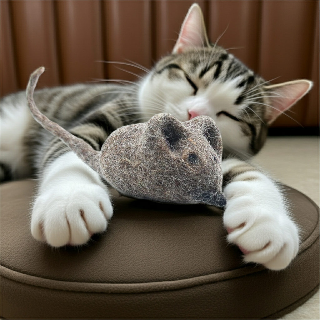 Mouse Cat Toy | Eco-Friendly Wool Felt