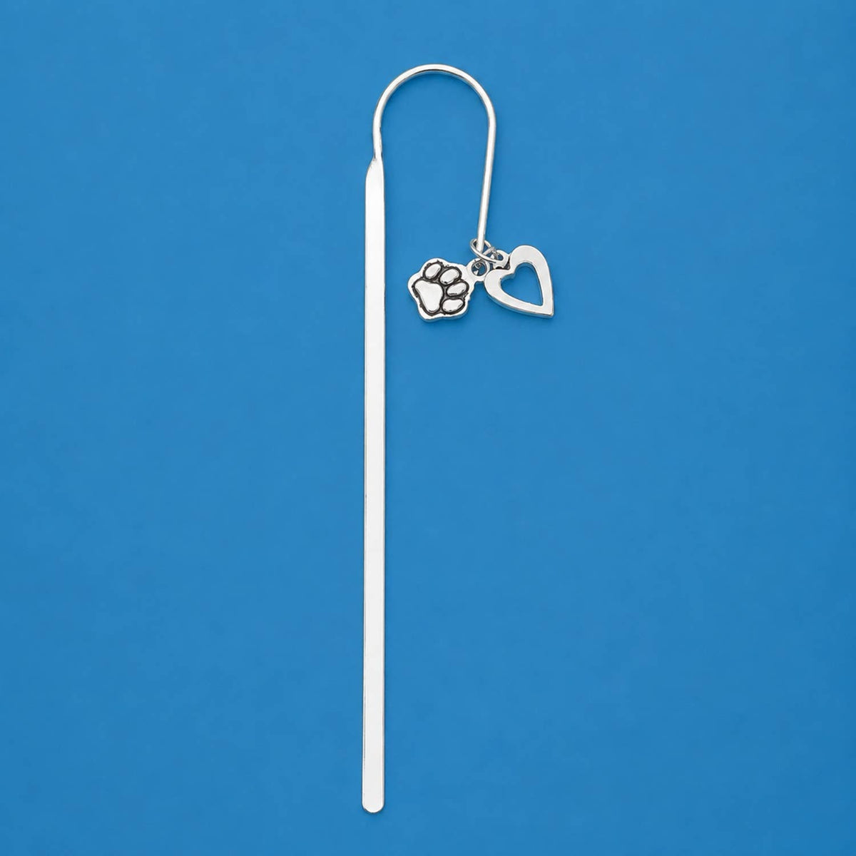 Paw and Heart Pewter Bookmark