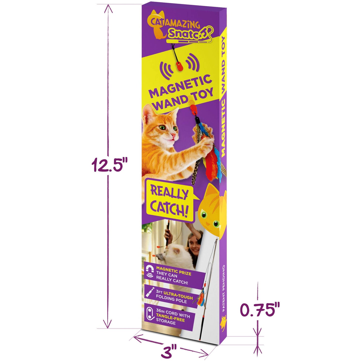 Cat Amazing SNATCH – Magnetic Wand Toy – Really Catch!