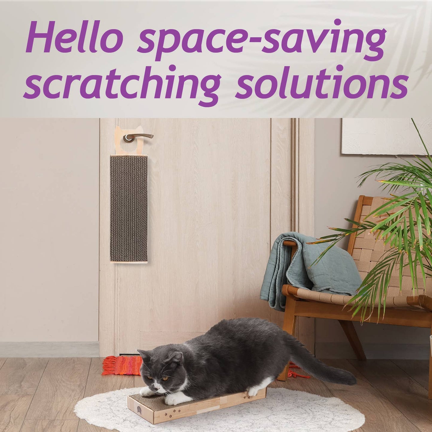 Hang & Scratch Doorknob Scratcher (Oak)