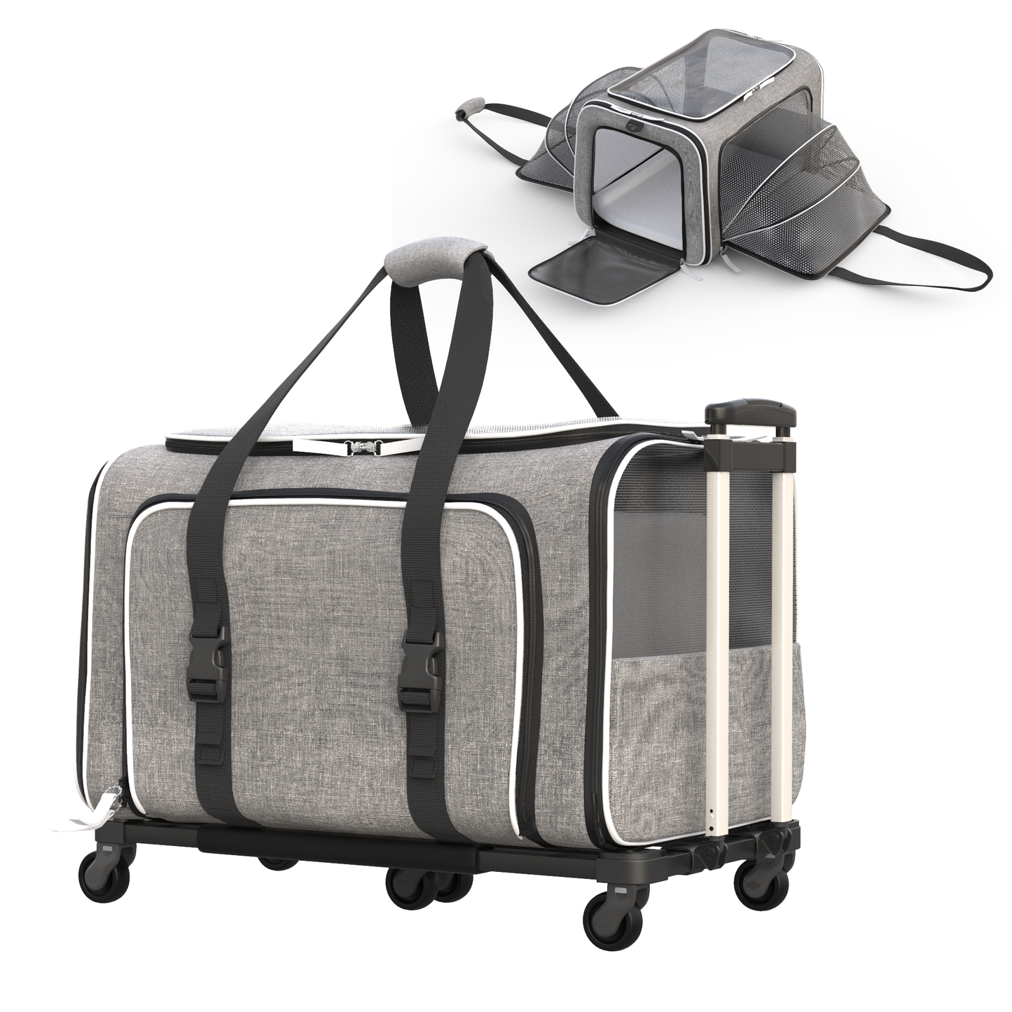 Katziela Rolling Rover Airline Compliant Expandable Wheeled Carrier