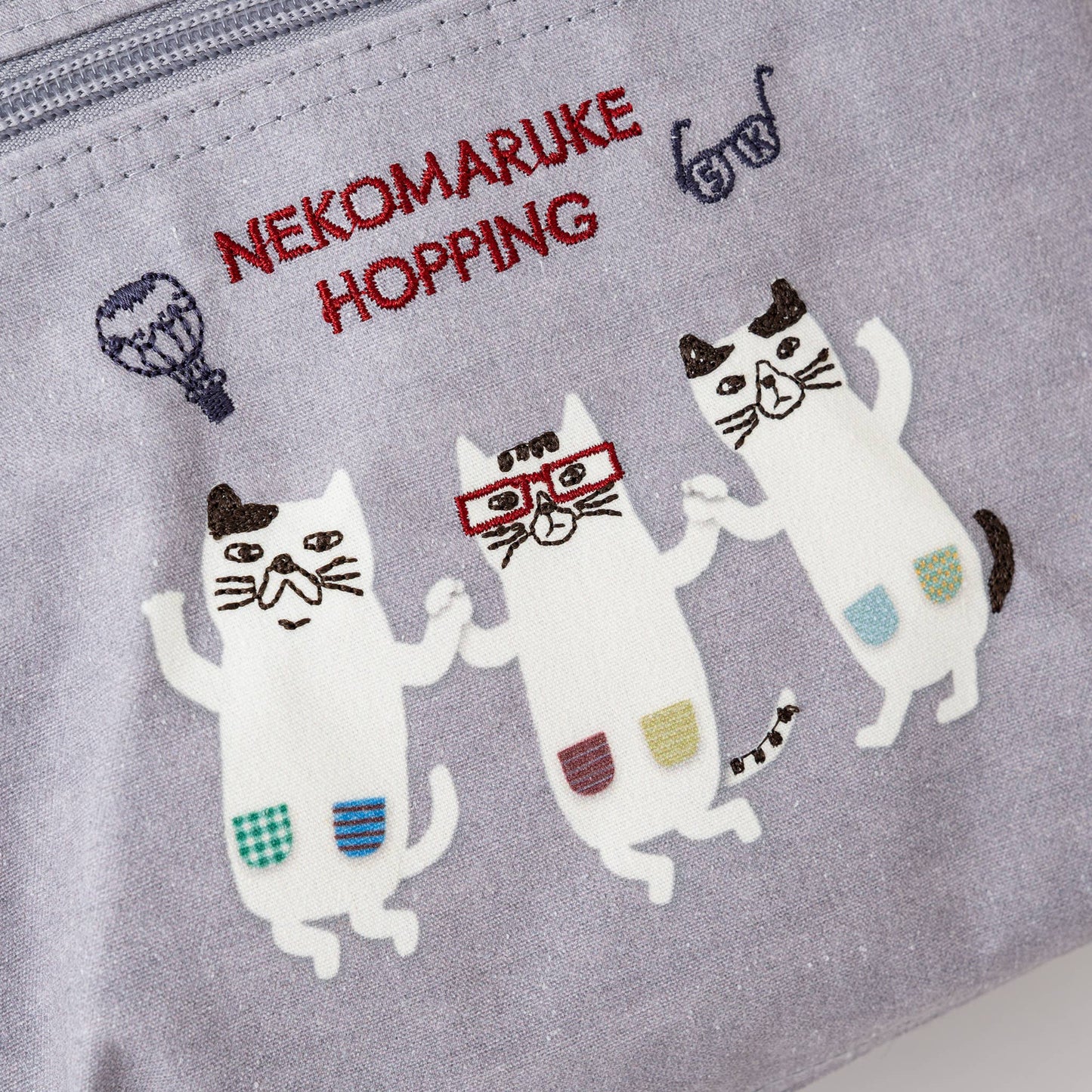 Kusuguru Nekomaruke Embroidered Backpack