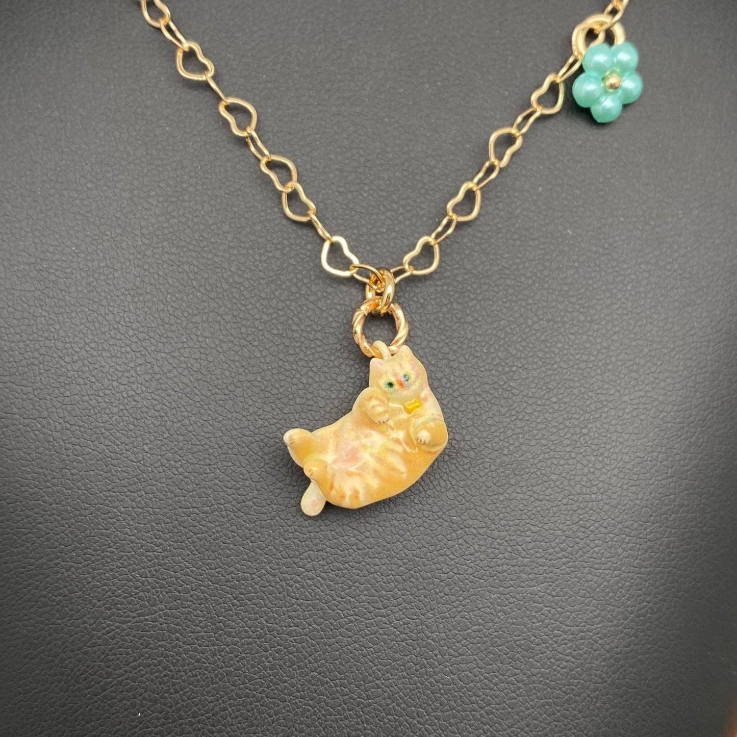 Multiple Styles Enamel Cat Charm Necklace - YK