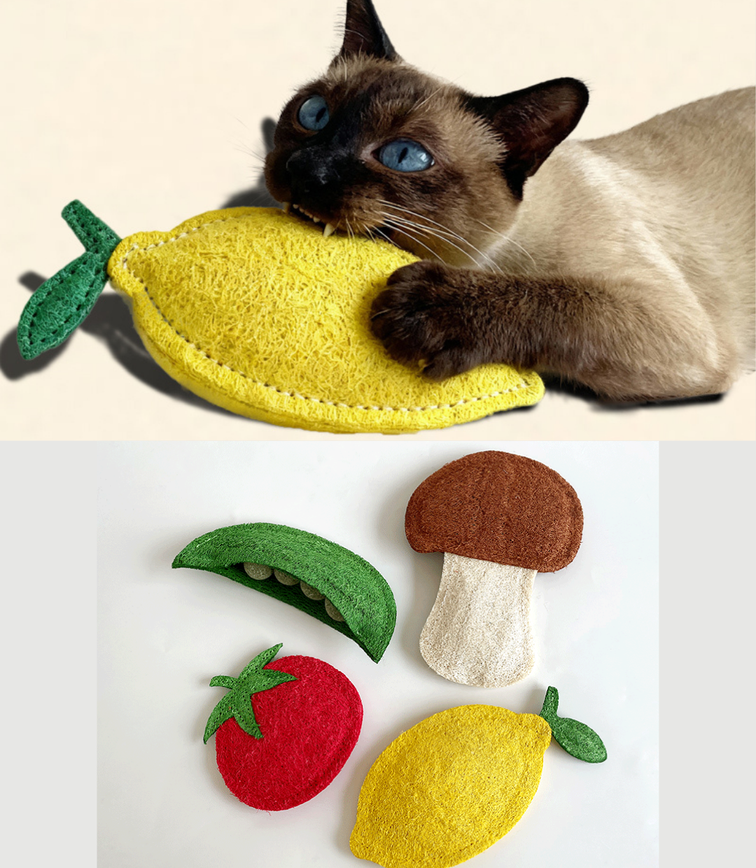 CATWANT Natural Loofah Cat Toys