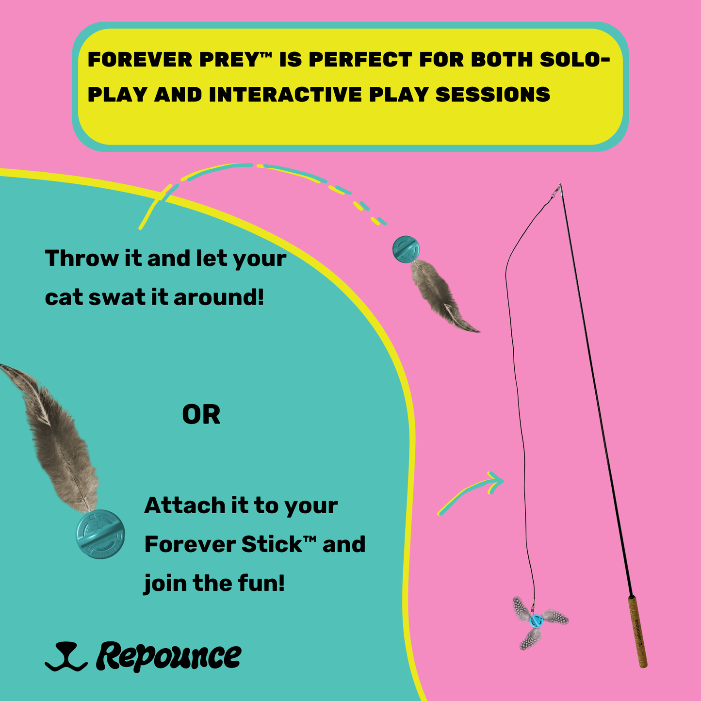 Forever Prey™ Refillable Feather Cat Lure