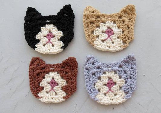 Cat Handmade Crochet Drink Coasters