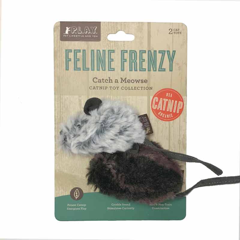 P.L.A.Y. Feline Frenzy Catnip Mice - Set of 2