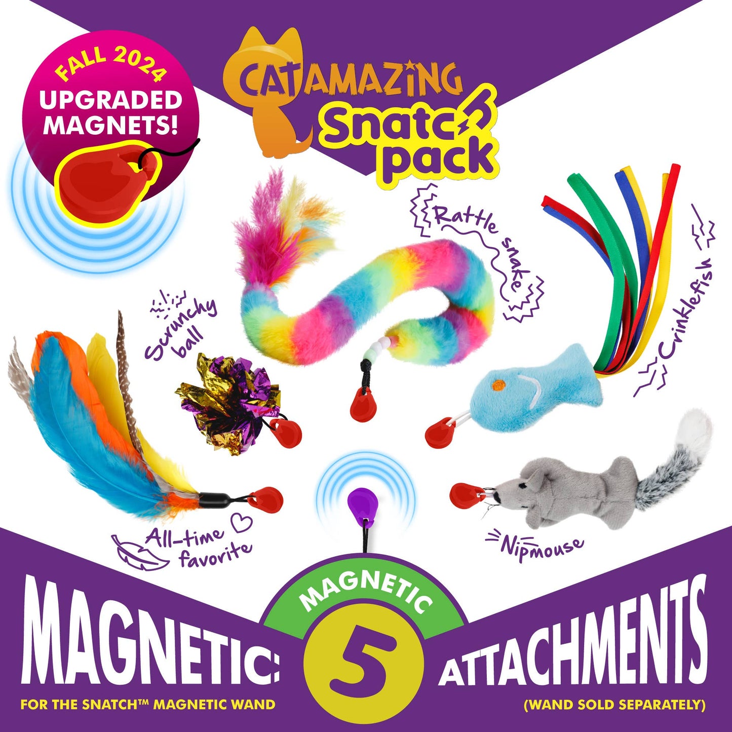 Snatch Pack – 5 Magnetic Attachments for Snatch Wand