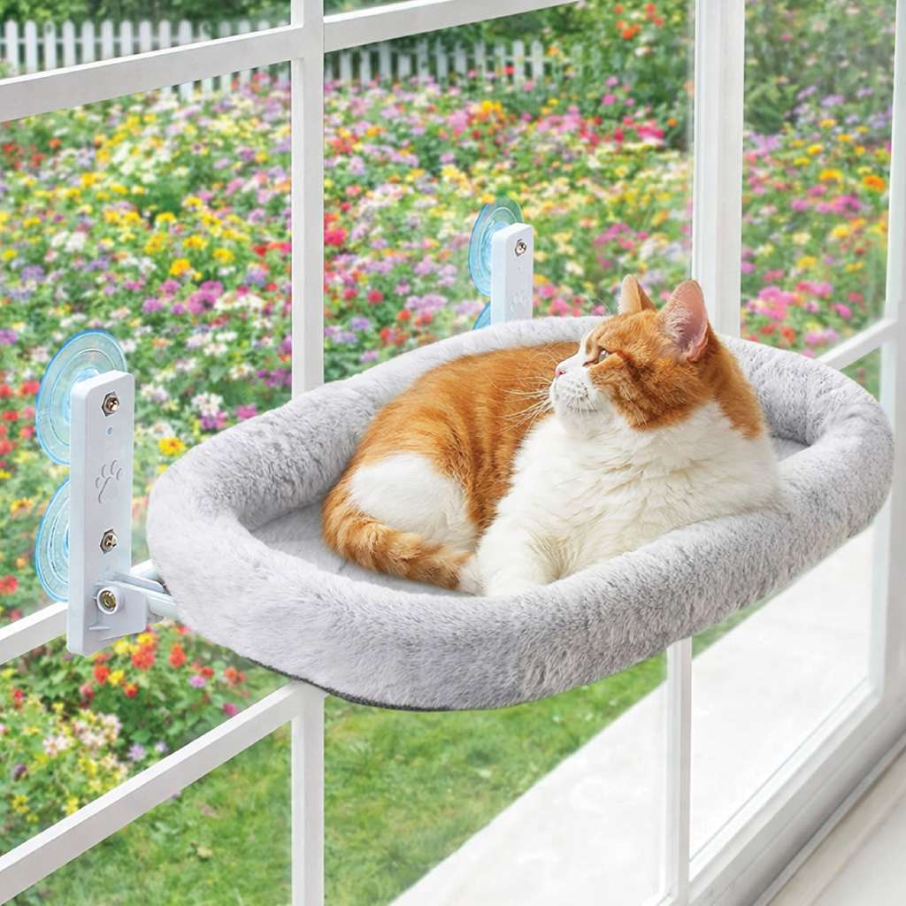 Katziela CloudPerch Cat Window Perch with Memory Foam Bed