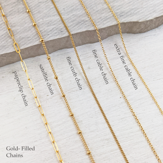 Gold-Filled Chains - Short Chains (16", 18", 20")