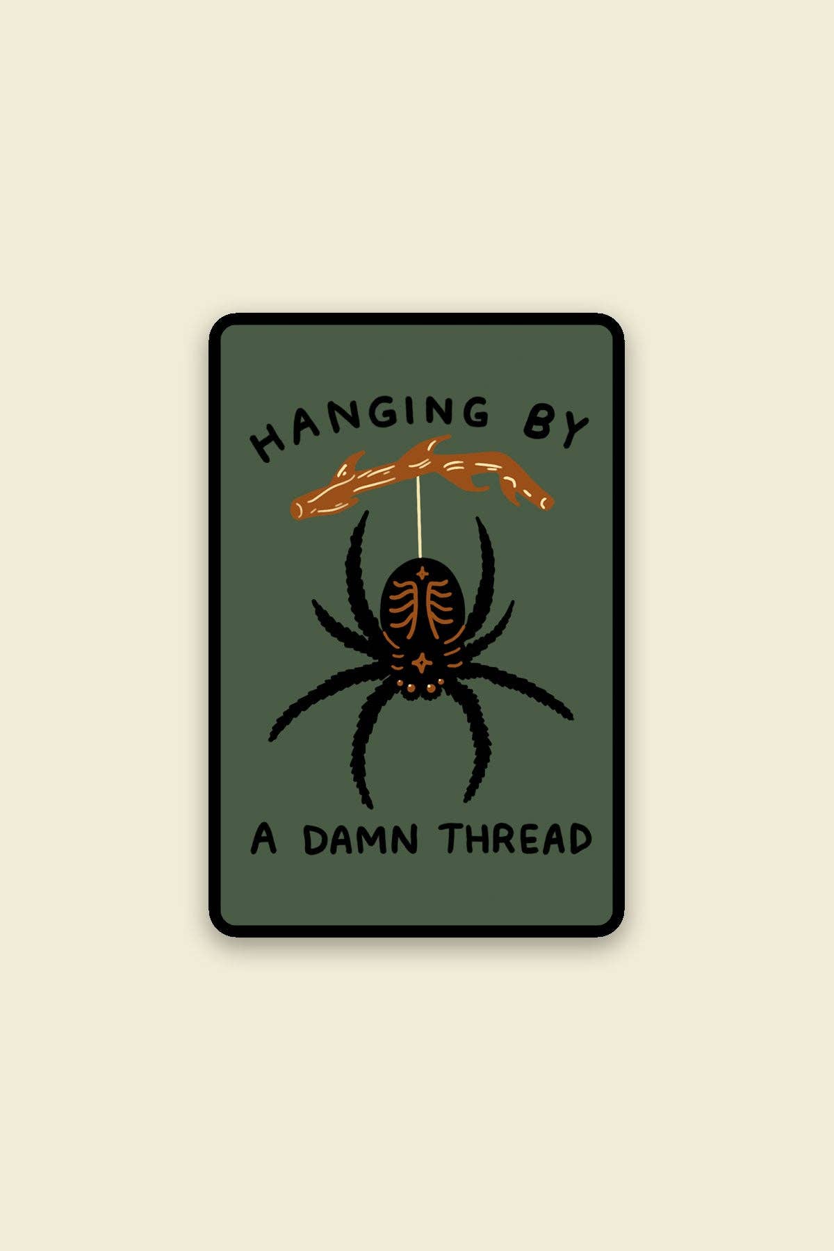 Hanging by a Thread Vinyl Sticker