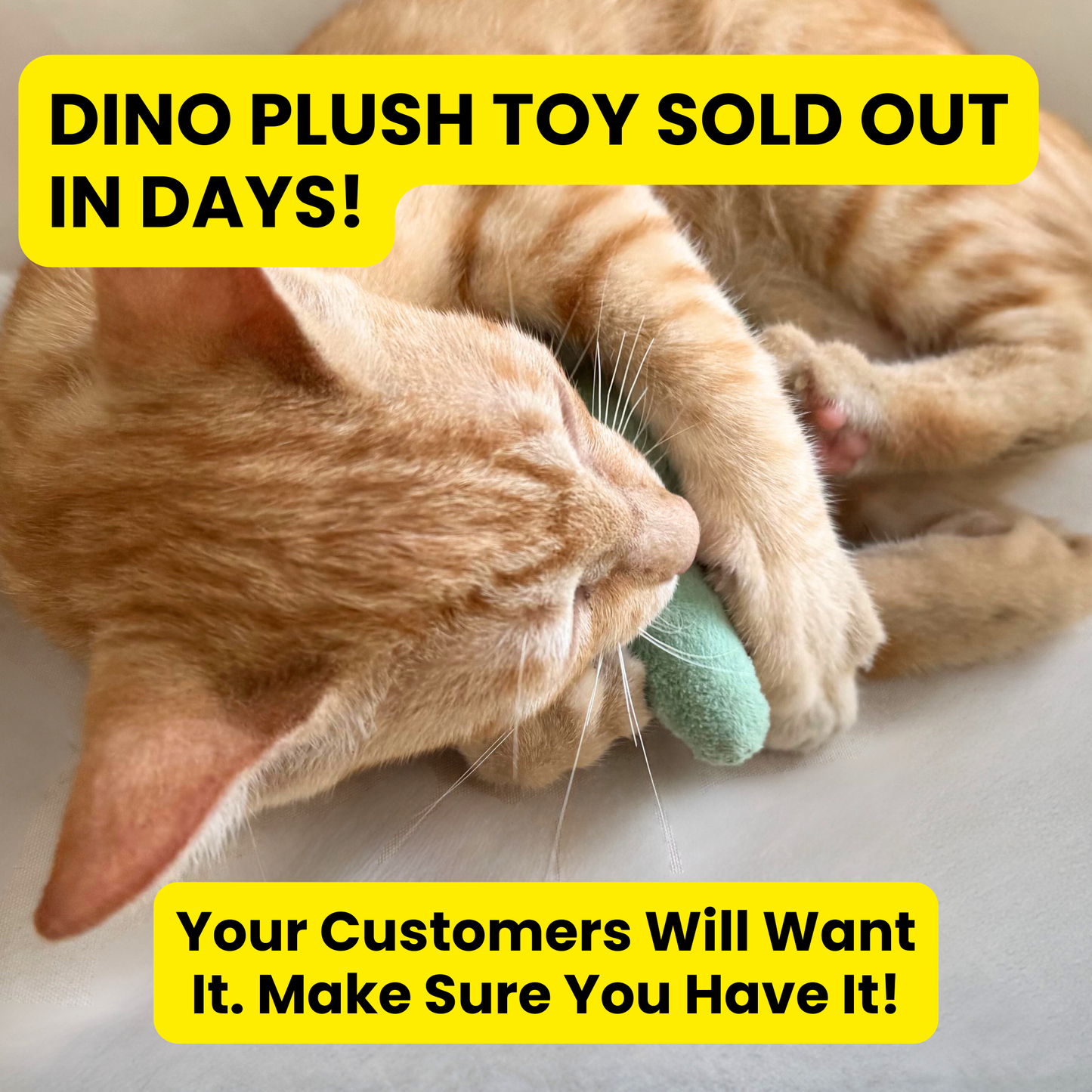 Repounce Dino Catnip & Crinkle Plush Cat Toy