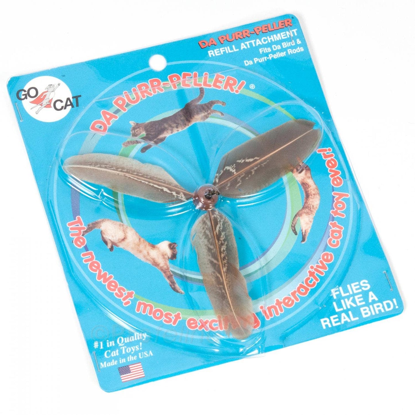 Go Cat Da Purr-Peller Spinning Feather Refill Attachment