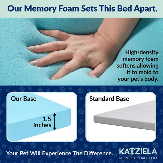Katziela CloudPerch Cat Window Perch with Memory Foam Bed